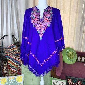 Embroidered Poncho